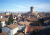 Una vista dei tetti di una città italiana