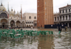 Acqua alta in piazza San Marco a Venezia
