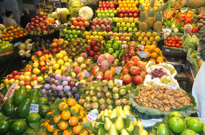 mercato, bancarelle di frutta