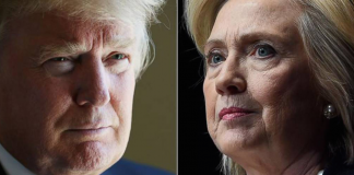 I due candidati alle elezioni presidenziali Usa, Trump e Clinton